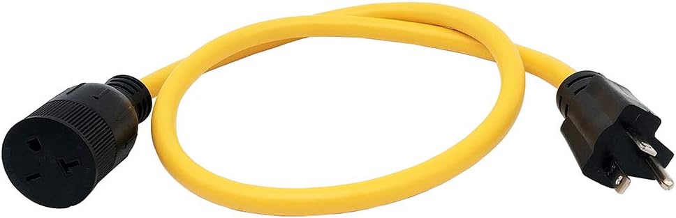 Parkworld 885736 NEMA 6-20 Extension Cord 6-20P to 6-20R (T Blade Female  Also for 6-15R Adapter) 250V, 20A, 5000W (3FT)
